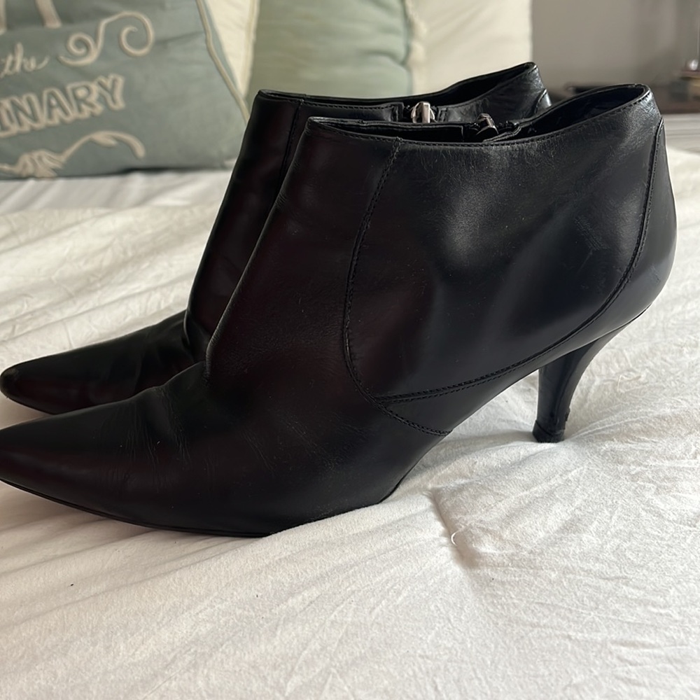 Nine West black leather boots